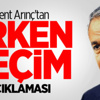 Bülent Arınç'tan Erken Seçim Açıklaması Bülent Arınç'tan Erken Seçim Açıklaması
