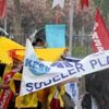 Bolu'da yağmur altında 1 Mayıs kutlaması
