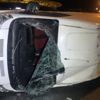 Sarıyer’de lastiği patlayan panelvan minibüs devrildi: 2 yaralı Sarıyer’de lastiği patlayan panelvan minibüs devrildi: 2 yaralı