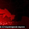 Akdeniz de 4,5 büyüklüğünde deprem