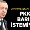 Cumhurbaşkanı Erdoğan: PKK barış istemiyor