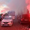 Trabzonspor taraftarı takımını Göztepe deplasmanına uğurladı