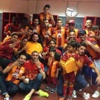 Galatasaraylı Futbolculardan Soyunma Odası Pozu Galatasaraylı Futbolculardan Soyunma Odası Pozu