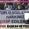 CHP'li Bakırköy Belediyesi'nde çalışan sendika üyelerinden toplu sözleşme protestosu CHP'li Bakırköy Belediyesi'nde çalışan sendika üyelerinden toplu sözleşme protestosu