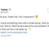 Twitter 140 karakterlik sınırı aştı...