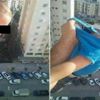 Daha fazla "beğeni" almak uğruna çocuğunu apartmandan sarkıttı