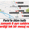 Paris'teki 6 ayrı saldırı eğlence ve ulaşım merkezlerine Paris'teki 6 ayrı saldırı eğlence ve ulaşım merkezlerine