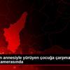 Otomobilin annesiyle yürüyen çocuğa çarpma anı güvenlik ...