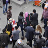 AKP mitinginde başörtülü kadına darp
