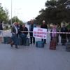 Pamukkale yolunu trafiğe kapattılar Pamukkale yolunu trafiğe kapattılar