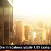 GTS ye göre ihracatımız yüzde 1,53 azalış gösterdi
