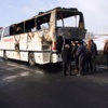 Yozgat'ta hareket halindeki yolcu otobüsü yandı Yozgat'ta hareket halindeki yolcu otobüsü yandı