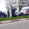 Siirt’te zırhlı polis aracı devrildi Siirt’te zırhlı polis aracı devrildi