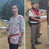 Jandarma, Bursa'daki festivalde katılımcılarla bayramlaştı