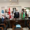 Şampiyon Taekwondocular Kabakçı yı ziyaret etti Şampiyon Taekwondocular Kabakçı yı ziyaret etti
