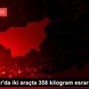 Diyarbakır da iki araçta 358 kilogram esrar ele geçirildi Diyarbakır da iki araçta 358 kilogram esrar ele geçirildi