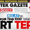 Milat’tan Sözcü’ye Tiraj Tepkisi Milat’tan Sözcü’ye Tiraj Tepkisi
