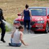 Fransa Bisiklet Turu'nda çiftçi eylemi