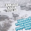 Ankara'ya kar yağdı, araçlar kaydı