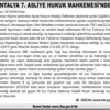 ANTALYA 7. ASLİYE HUKUK MAHKEMESİ’NDEN