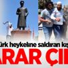 Atatürk heykeline saldıran kişi için karar çıktı Atatürk heykeline saldıran kişi için karar çıktı