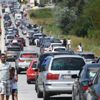 Kapıkule'de çift sıra gurbetçi kuyruğu Kapıkule'de çift sıra gurbetçi kuyruğu