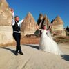 Aydın dan gelen gelin damat, peribacaları arasında ... Aydın dan gelen gelin damat, peribacaları arasında ...