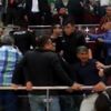 Halk oyunları gösterisinde taraftarlar arasında kavga Halk oyunları gösterisinde taraftarlar arasında kavga