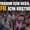 Yardım için değil sefie için koştular