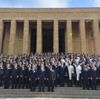Bakan Soylu ve polisler, Anıtkabir'de Bakan Soylu ve polisler, Anıtkabir'de
