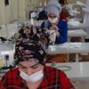 Barış Pınarı bölgesinde maske üretimi