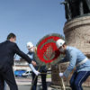 Taksim'deki Cumhuriyet Anıtı'nda tören düzenlendi