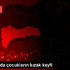 Erzincan da çocukların kızak keyfi Erzincan da çocukların kızak keyfi