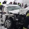 Trafik kazası: 1 ölü, 10 yaralı Trafik kazası: 1 ölü, 10 yaralı