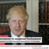 Johnson parlamentoyu tatile çıkarıyor