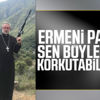 Ermenistan'dan silahlı ve haçlı papaz paylaşımı Ermenistan'dan silahlı ve haçlı papaz paylaşımı