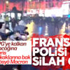 Fransız polisi eylemcilere silah çekti Fransız polisi eylemcilere silah çekti