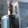 Otel inşaatında korkutan yangın Otel inşaatında korkutan yangın