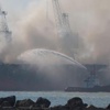 İskenderun Limanı'nda gemi yangını İskenderun Limanı'nda gemi yangını