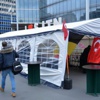 Belçika'daki Türkler terörün kanlı yüzünü anlatmak için çadır kurdu