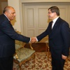 Başbakan Davutoğlu ile Tuğrul Türkeş görüşmesi Başbakan Davutoğlu ile Tuğrul Türkeş görüşmesi