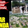 Şile sular altında. Dere taştı sokaklar göle döndü Şile sular altında. Dere taştı sokaklar göle döndü