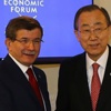 Davutoğlu BM Genel Sekreteri Ban Ki-mun ile görüştü Davutoğlu BM Genel Sekreteri Ban Ki-mun ile görüştü