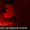 Teknik ekipten çığ bölgesinde inceleme Teknik ekipten çığ bölgesinde inceleme