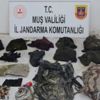 Muş'ta PKK terör örgütüne ait sığınak ve malzeme ele geçirildi