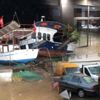 Ege'de küçük tsunami! Deniz suyu 100 metre içeriye girdi, tekne ve araçlar sürüklendi Ege'de küçük tsunami! Deniz suyu 100 metre içeriye girdi, tekne ve araçlar sürüklendi