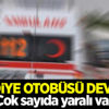 Belediye otobüsü devrildi: 25 yaralı Belediye otobüsü devrildi: 25 yaralı