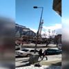 Şiddetli rüzgar minarenin cam kubbesini yıktı Şiddetli rüzgar minarenin cam kubbesini yıktı