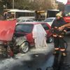 İstanbul E-5 karayolunda otomobil yangını