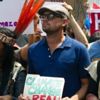 Leonardo DiCaprio iklim protestosunda Leonardo DiCaprio iklim protestosunda